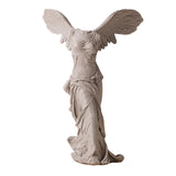 Maxbell Winged Victory of Samothrace Statue Sculpture Greek Goddess Art for Table Light Gray