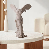 Maxbell Winged Victory of Samothrace Statue Sculpture Greek Goddess Art for Table Light Gray
