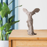 Maxbell Winged Victory of Samothrace Statue Sculpture Greek Goddess Art for Table Light Gray