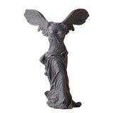 Maxbell Winged Victory of Samothrace Statue Sculpture Greek Goddess Art for Table Dark Gray