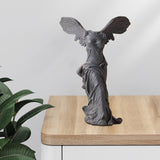 Maxbell Winged Victory of Samothrace Statue Sculpture Greek Goddess Art for Table Dark Gray