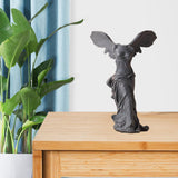 Maxbell Winged Victory of Samothrace Statue Sculpture Greek Goddess Art for Table Dark Gray