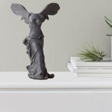 Maxbell Winged Victory of Samothrace Statue Sculpture Greek Goddess Art for Table Dark Gray