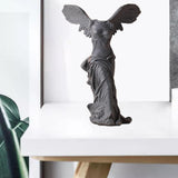 Maxbell Winged Victory of Samothrace Statue Sculpture Greek Goddess Art for Table Dark Gray