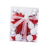 Maxbell Christmas Ball Ornaments Decorative Tree Top Star for Xmas Holiday Red White Argent