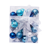 Maxbell Christmas Ball Ornaments Decorative Tree Top Star for Xmas Holiday Blue White Argent