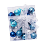 Maxbell Christmas Ball Ornaments Decorative Tree Top Star for Xmas Holiday Blue White Argent