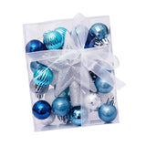 Maxbell Christmas Ball Ornaments Decorative Tree Top Star for Xmas Holiday Blue White Argent