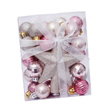 Maxbell Christmas Ball Ornaments Decorative Tree Top Star for Xmas Holiday Champagne Gold Pink
