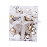 Maxbell Christmas Ball Ornaments Decorative Tree Top Star for Xmas Holiday White Gold