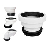 Maxbell Offset Toilet Flange Connector PVC for Urinals Repairing Cleaning Straight Not Remove