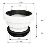 Maxbell Offset Toilet Flange Connector PVC for Urinals Repairing Cleaning Straight Not Remove