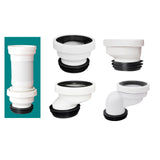 Maxbell Offset Toilet Flange Connector PVC for Urinals Repairing Cleaning Straight Not Remove