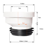 Maxbell Offset Toilet Flange Connector PVC for Urinals Repairing Cleaning Remove 2cm