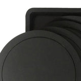 Maxbell 7x Table Coaster Set Heat Resistant Placemat Holder for Home Kitchen black