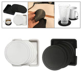 Maxbell 7x Table Coaster Set Heat Resistant Placemat Holder for Home Kitchen black
