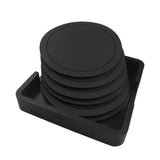 Maxbell 7x Table Coaster Set Heat Resistant Placemat Holder for Home Kitchen black