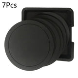 Maxbell 7x Table Coaster Set Heat Resistant Placemat Holder for Home Kitchen black