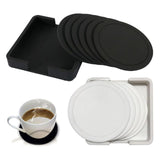 Maxbell 7x Table Coaster Set Heat Resistant Placemat Holder for Home Kitchen black