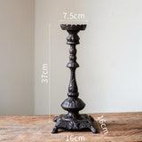 Maxbell Metal Candelabra Rustic for Candlelight Dinner Props Dining Table Decor Single Arm