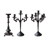 Maxbell Metal Candelabra Rustic for Candlelight Dinner Props Dining Table Decor Single Arm