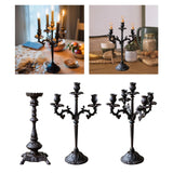 Maxbell Metal Candelabra Rustic for Candlelight Dinner Props Dining Table Decor Single Arm