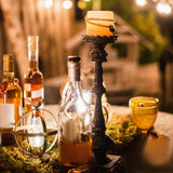 Maxbell Metal Candelabra Rustic for Candlelight Dinner Props Dining Table Decor Single Arm