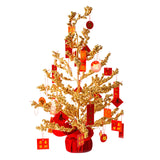 Maxbell Chinese Lucky Tree with Greetings Ornament Ornament for Home Office Hotel 60cm H