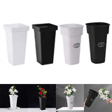 Maxbell Floral Bucket Floral Arrangement Desk Flower Vase for Indoor Wedding Porch White