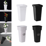 Maxbell Floral Bucket Floral Arrangement Desk Flower Vase for Indoor Wedding Porch White