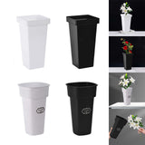 Maxbell Floral Bucket Floral Arrangement Desk Flower Vase for Indoor Wedding Porch White