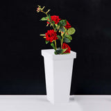 Maxbell Floral Bucket Floral Arrangement Desk Flower Vase for Indoor Wedding Porch White