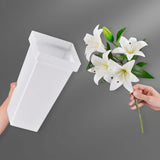 Maxbell Floral Bucket Floral Arrangement Desk Flower Vase for Indoor Wedding Porch White