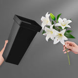 Maxbell Floral Bucket Floral Arrangement Desk Flower Vase for Indoor Wedding Porch Black