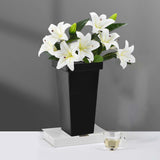 Maxbell Floral Bucket Floral Arrangement Desk Flower Vase for Indoor Wedding Porch Black