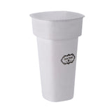 Maxbell Floral Bucket Floral Arrangement Desk Flower Vase for Indoor Wedding Porch White with Text