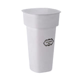 Maxbell Floral Bucket Floral Arrangement Desk Flower Vase for Indoor Wedding Porch White with Text