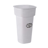 Maxbell Floral Bucket Floral Arrangement Desk Flower Vase for Indoor Wedding Porch White with Text