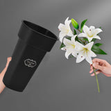 Maxbell Floral Bucket Floral Arrangement Desk Flower Vase for Indoor Wedding Porch Black with Text