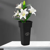 Maxbell Floral Bucket Floral Arrangement Desk Flower Vase for Indoor Wedding Porch Black with Text