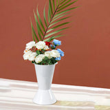 Maxbell Flower Pot Aesthetic Bucket Decorative Jug Vase for Office Table Decorations White