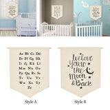 Maxbell Nordic Canvas Banner Wall Hanging Sign for Home Bedroom Decoration Alphabet