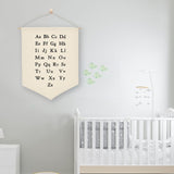Maxbell Nordic Canvas Banner Wall Hanging Sign for Home Bedroom Decoration Alphabet