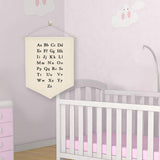 Maxbell Nordic Canvas Banner Wall Hanging Sign for Home Bedroom Decoration Alphabet