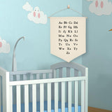 Maxbell Nordic Canvas Banner Wall Hanging Sign for Home Bedroom Decoration Alphabet