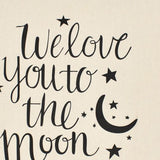 Maxbell Nordic Canvas Banner Wall Hanging Sign for Home Bedroom Decoration Moon