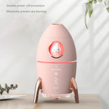 Maxbell Portable 350ml Air Humidifier Quiet USB Night Light for Bedside Table Travel Pink