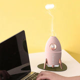 Maxbell Portable 350ml Air Humidifier Quiet USB Night Light for Bedside Table Travel Pink