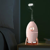 Maxbell Portable 350ml Air Humidifier Quiet USB Night Light for Bedside Table Travel Pink