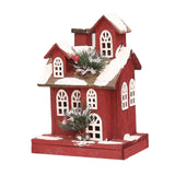 Maxbell Village House Christmas LED Lights Buildings Room Battery Operated Figurines Style B 22x14x30cm